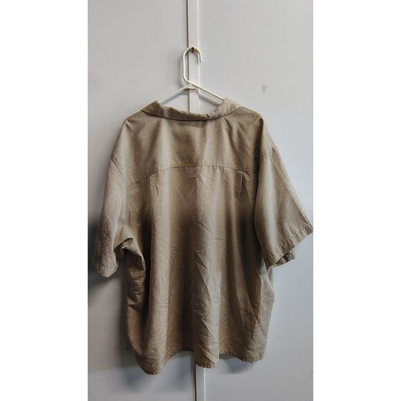 Knightsbridge Men's 2X Beige Tropical Design Hawaiian Short Sleeve Shirt - Picture 2 of 5